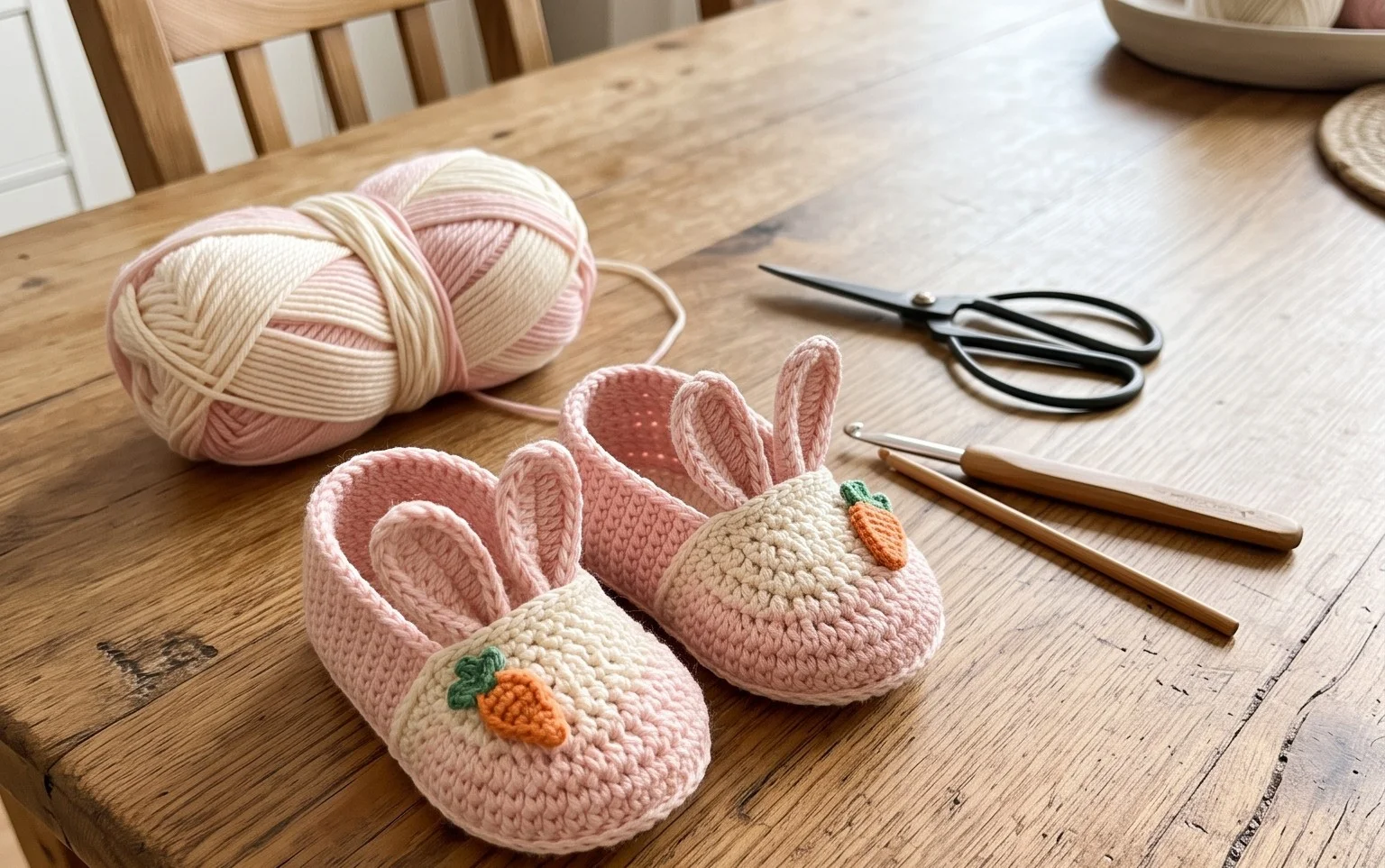 Hasen-Babyschuhe häkeln: Kostenlose Anleitung für Anfänger