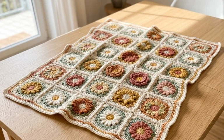 Primavera Flowers Babydecke häkeln: Kostenlose Anleitung