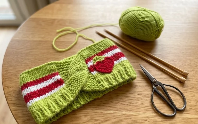 Grinch Stirnband häkeln: Kostenlose Anleitung für Anfänger