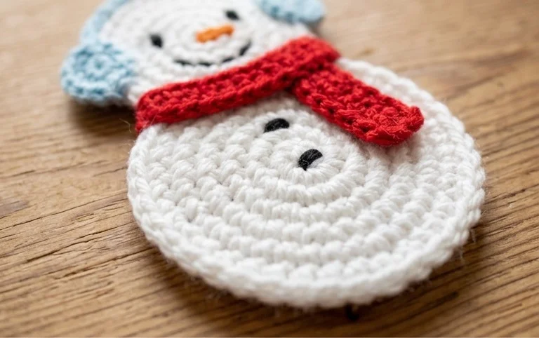 Crochet Snowman Applique Pattern - Repeat Crafter Me