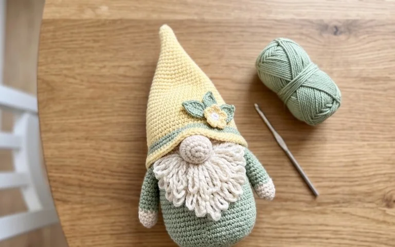 Blumen-Gnom häkeln: Kostenlose Anleitung für Amigurumi