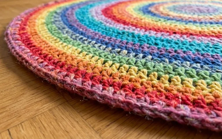 Circular Rug from Scraps Free Crochet Patterns