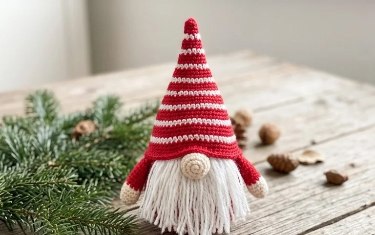 Weihnachtswichtel Terentius Tenuis häkeln: Gratis Anleitung