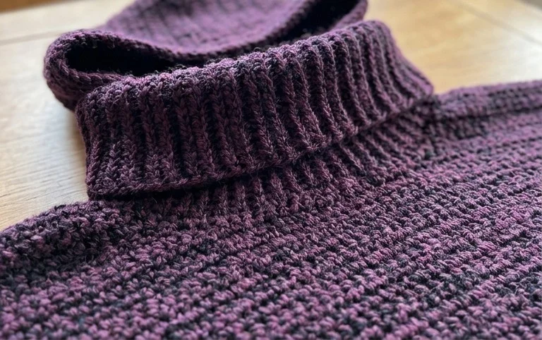 How to Crochet A Turtleneck Hoodie for Winter & Fall