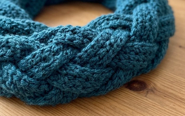Easy Crochet Braid Scarf Cowl Free Crochet Pattern - Video