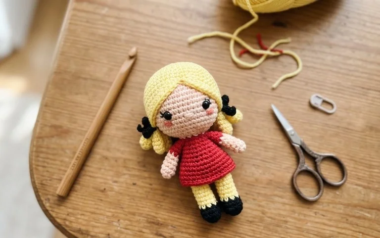 Kostenlose Anleitung: Kleine Amigurumi-Puppe häkeln